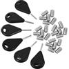 Waoclowr Set completo da surf, durevole, nero | 6 chiavi per da surf e 24 per garantiscono necessità di sostituzione e risparmio sui costi di regolazione.