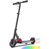 Caroma Monopattino elettrico per bambini dai 6 ai 14 anni, motore da 150 W, 16 km/h, scooter elettrico per bambini, velocità e altezza regolabili, luci colorate, display a LED, nero