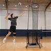 ieLsngai Rete da pallavolo, angolo regolabile (0°-90°) e altezza (1,7-3,3 m), accessori per allenamento da pallavolo, con ruote e borsa di raccolta, rete per esercizi di rimbalzo per colpire con precisione