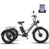 Generic Triciclo elettrico adulti a 3 ruote, adatto a tutti i terreni, ideale per lo shopping.