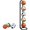 NUWIQ 5 Strati Scaffale per Palloni, Rastrelliera Verticale per Palloni, per la Conservazione di Palloni da Basket, Palloni da Calcio, Palloni da Pallavolo, Espositore per Basket Multistrato, Nero