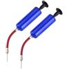 GALPADA 2 Set Pompa ad Aria Portatile per Palloni Sportivi, Doppia Azione Blu | Set da 2, Plastica Resistente, Tubo Supporto, Facile da Trasportare per Basket e Calcio