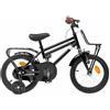 TEKGHUT Bicicletta da 12 pollici, nera, 2-4 anni