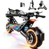TYOKUM 11 Pollici Monopattino Elettrico Adulto Scooter - Monopattino elettrico Pieghevole,50-55KM di Autonomia, Batteria 48V 18.2Ah,Doppia Sospensione e Doppio Sistema Frenante mono pattino elettrico adulti