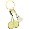 Generic Portachiavi con simulazione creativa di badminton - Backpa souvenir di giochi sportivi