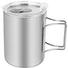 Jazuaiao Bicchieri portatili da campeggio, 150 ml, in acciaio inox, 400 ml | Tazza da tè in acciaio inossidabile, Tazza da caffè da campeggio, Pentole da viaggio, Tazza turistica, Utensili da picnic
