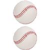 Emoshayoga Pratica Softball, Palline da Allenamento in Pelle PU 2 Pezzi | Design con cuciture fini, perfetto per l\'allenamento indoor, sicuro per spazi ristretti, adatto ai bambini