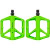 Hoppipola Pedali per bicicletta in nylon con doppi cuscinetti DUE e catarifrangenti, per bici da strada e mountain bike, pedana leggera, antiscivolo, blu (verde)