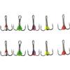 Generic 10 ami da pesca in acciaio inox a tre ganasce per affondare (12#)