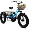 Generic Triciclo elettrico adulti con pneumatici larghi da 20 per uso quotidiano