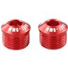 Hoppipola Set di 2 copripedali in alluminio, colore nero, oro, argento, nero | Filettatura M14 x P1.0, su misura per assi da 14 mm, protegge da sporco e acqua, facile da montare
