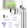 Hocomay Impianto CO2 da 2 l, per acquario, set completo con valvola magnetica e | Sistema generatore di CO2 con regolatore, valvola ad ago e cilindro diffusore di CO₂ per acquari, regolazione precisa del CO2
