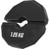Fowecry Gym Micro Piatti Manubrio Peso Diviso Piastre in Gomma Peso Diviso Piastre Add-on Cambio Nero 1,25 Kg