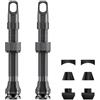 CooSpo Valvola Presta Senza Camera d'Aria 44 mm, Kit valvola Presta in Lega superleggera, Compatibile con la Maggior Parte dei Cerchi MTB Nero, 2 Pezzi