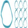 HEMOTON 30 Pezzi Fermo Freno per Snowboard e Sci, Cinghia Freno in Gomma Blu, Installazione Rapida, Compatta e Portatile, per Sciatori, per Sci e Snowboard
