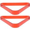 Cabilock 2 Pezzi Triangolo Biliardo Mini per Palle, Telaio PC Rosso