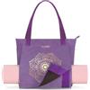 Gonex Borsa Tappetino Yoga in Tela, Borsa Palestra con Chiusura a Strappo | Ouverture auto-agrippante, toile coton lavable, porte-bouteille et grandes poches pour yoga, pilates, voyage et quotidien