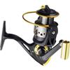 MAGICLULU Mulinello da Pesca 5.2 in Metallo 13 Cuscinetti La3000 1 per Mare | Oro, per Pesca da Scogli e Viaggi, Struttura Metallica, Scorrimento Molto Fluido, Versione La3000
