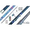 Generico Super Kit Canna Pesca Teleregolabile 7 Metri + Mulinello Filo Accessori Trota Torrente Fiume Carbonio 7Mt 7m