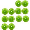 WRITWAA 12 Pezzi Palline da Allenamento Golf Forate PE Verdi per Pratica | Movimento Rettilineo e Bilanciato, Fori Studiati Scientificamente, Formato Portatile per Giocatori