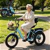 Generic Triciclo elettrico pieghevole per adulti, pneumatici larghi da 18, ideale per gli spostamenti quotidiani.