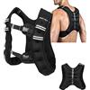 FFitness Weight Vest Gilet da Allenamento con Pesi Giubbotto Zavorrato 5 KG Giacca da Corsa Running Bodybuilding Calisthenics Perdita di Peso