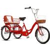 Generic Triciclo 3 ruote da 20 pollici, 1 velocità, ideale per shopping e picnic.