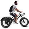 Generic Triciclo cargo a 3 ruote per adulti con pneumatici larghi, 20 pollici, ideale per l'uso quotidiano e per lo shopping.