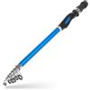 Veemoon Canna da Pesca Mini Portatile Pieghevole Telescopica Blu | Impugnatura Ergonomica, Vetroresina e Abs, per Mulinello Rotante e Filo, Fiume e Riva
