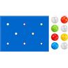 Generisch Plano perforato per giochi di squadra, con 8 palline | Giochi di gruppo all'aperto per esterni, cortile, parco, parchi giochi, feste, riunioni di famiglia, casa e scuole
