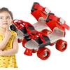 Generic Pattini a rotelle regolabili per bambini, 4 ruote, per principianti, taglia