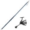 Generico Kit Combo Canna Teleregolabile 7 Metri + Mulinello 3000 Trota Torrente Carbonio da Pesca al Tocco 7Mt