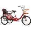 Generic Triciclo tandem a 2 posti per adulti con ruote da 20 pollici, ideale per svago e shopping.