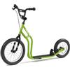 Yedoo Two - Monopattino per bambini dai 6 anni in su, da 120 cm di altezza, con pneumatici 16/12, per ragazze e ragazzi, regolabile in altezza con cavalletto ed elementi riflettenti, verde