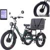 Generic Triciclo elettrico da carico per adulti, portata 150 kg, ideale per shopping e picnic.