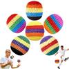 Klursy Hackys - Set di 6 palline da calcio all'uncinetto, in morbida pelle scamosciata, colori assortiti, per allenamento, giochi all'aperto, attività per feste