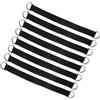 TOYANDONA 8 Pezzi Fascia per Trazioni Assistite Portatile, Nera, in Acciaio | Esercizi di Resistenza, Installazione Semplice, Uso Domestico e Aree Ricreative All'aperto, Accessorio per Altalena