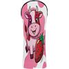 voucong Set di copri mazza da golf in stile kawaii con stampa di mucche fragole, accessori in pelle di alta qualità con etichette numeriche, per driver ibridi e legni da fairway