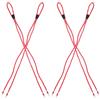 BESPORTBLE 4 Pezzi Cordino Anti-smarrimento per Guanti da Sci per Rosso | Cinturino da Collo Regolabile, Clip Metalliche, per Snowboard e Sci, Resiste al Freddo