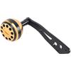 Selvotran Baitcasting, manico di ricambio per mulinello, braccio singolo per mulinelli da pesca, struttura in lega leggera da 36,6 g, design con impugnatura a sfera, adatto per apertura 5 x 8 mm, finitura nera