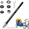 Libershine Asse a innesto per bicicletta, M12 P1.0 P1.5 160 - 172 mm, adattatore per asse a innesto, lunghezza del gambo regolabile per Thule, Qeridoo, Croozer adattatore per asse M12, rimorchio per bicicletta