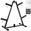 VEVOR Supporto per Dischi Pesi 50,8 mm Albero per Dischi Pesi con Telaio ad A, Albero per Dischi Standard, Carico di 136 kg Supporto per Pesi, Supporto per Bilanciere per Palestra Domestica, Nero