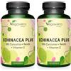 Vegavero Echinacea Complex | con Vitamina C, Zinco, Reishi e Curcuma | per Sistema Immunitario | Senza Additivi e Certificato in Laboratorio | 120 capsule | Vegan | Vegavero® (Confezione da 2)