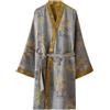 FANCYPUMPKIN Vestaglia da uomo in cotone in stile giapponese, accappatoio, kimono, pigiama, vestaglia