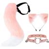 DRESHOW Fox Faux Fur Tail Cat Ears Fascia Halloween Party Costume Neck Chocker Cosplay Set per Adolescenti Adulti