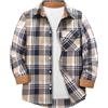 ZITY Camicia Uomo Flanella Quadri Manica Lunga | Camicia Uomo Flanella a Quadri Manica Lunga Camicia da Lavoro con Taschino Calda per Outdoor e Tempo Libero Regular Fit