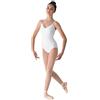 Mirella - Body da danza da donna con scollo a V, bianco, taglia S