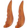 Gogogmee Set 2 Pezzi Scarping Piece in Legno Sintetico Marrone per Massaggio Corpo Superficie Liscia per Benessere e Relax Muscolare