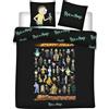 Aymax Set letto matrimoniale reversibile Rick and Morty - 220 cm x 240 cm