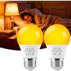 BrightWish Lampadina LED E27 Dimmerabile, 1800K Bianco Caldo Ambra, A15 5W Lampada E27 Edison, Luce blocco luce blu Lampada Notturna per Camera da Letto Dormire Nursery del Bambino, 2 Pezzi